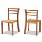 Baxton Studio Arthur MidCentury Modern Walnut Brown Mahogany Wood and Natural Rattan 2Piece Dining Chair Set 211-2PC-12759-ZORO - alternate 6